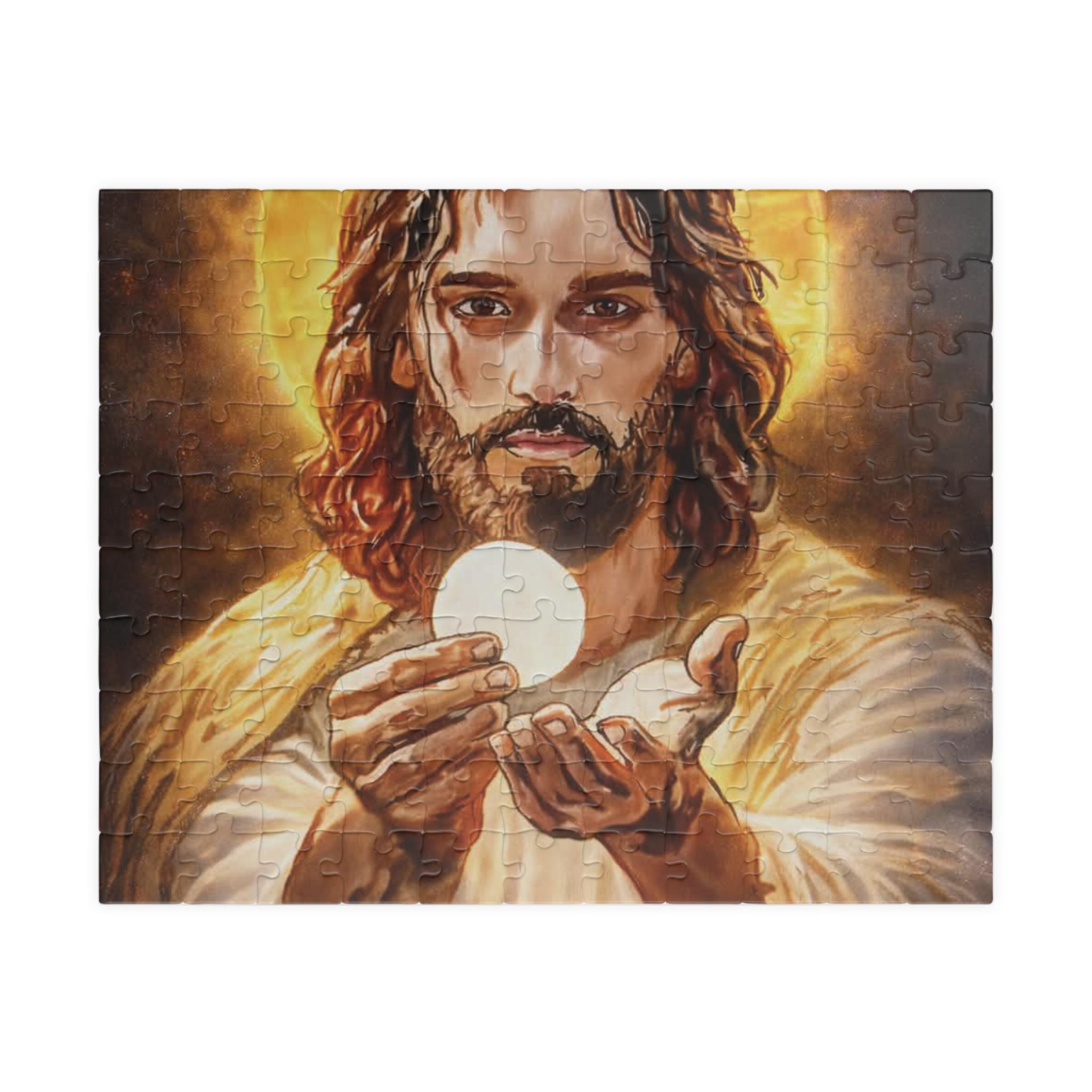 Jesus Holding Communion Host Puzzle | Christian Religious Jigsaw - Etsy