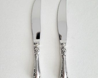 Vintage S Kirk & Son Sterling Silver Butter Knife | Gold Accent - Etsy