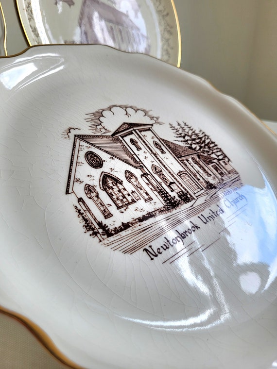 Vintage 22K Gold Porcelain Commemorative Plates - Can. Art China