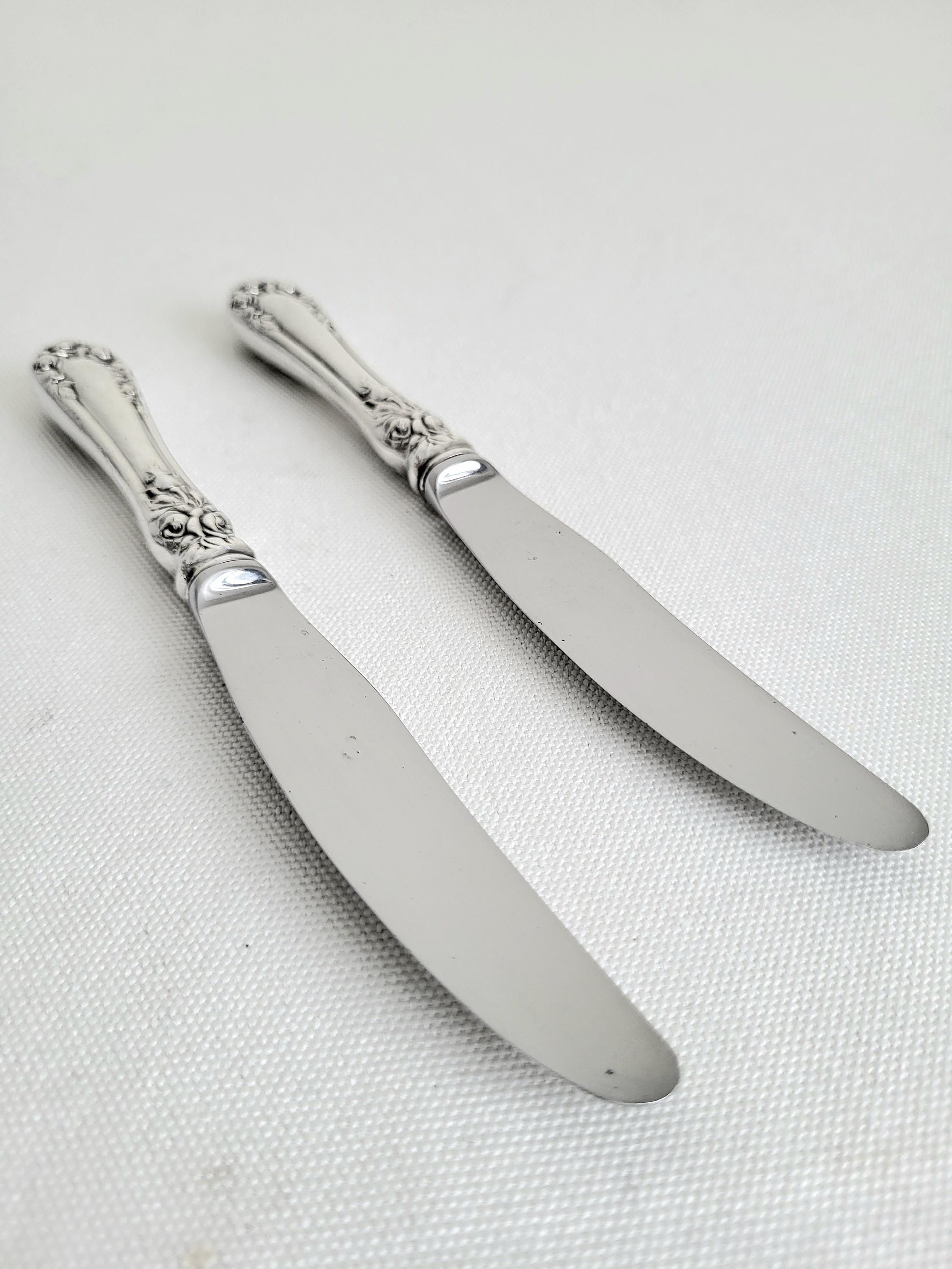 Vintage Sterling Silver Handle Butter Knives - 6.5