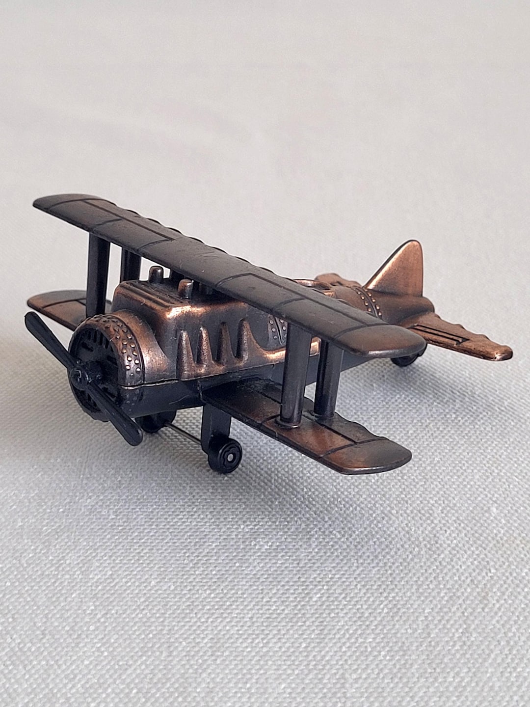 Vintage métal avion modèle biplan avion militaire ... – Grandado