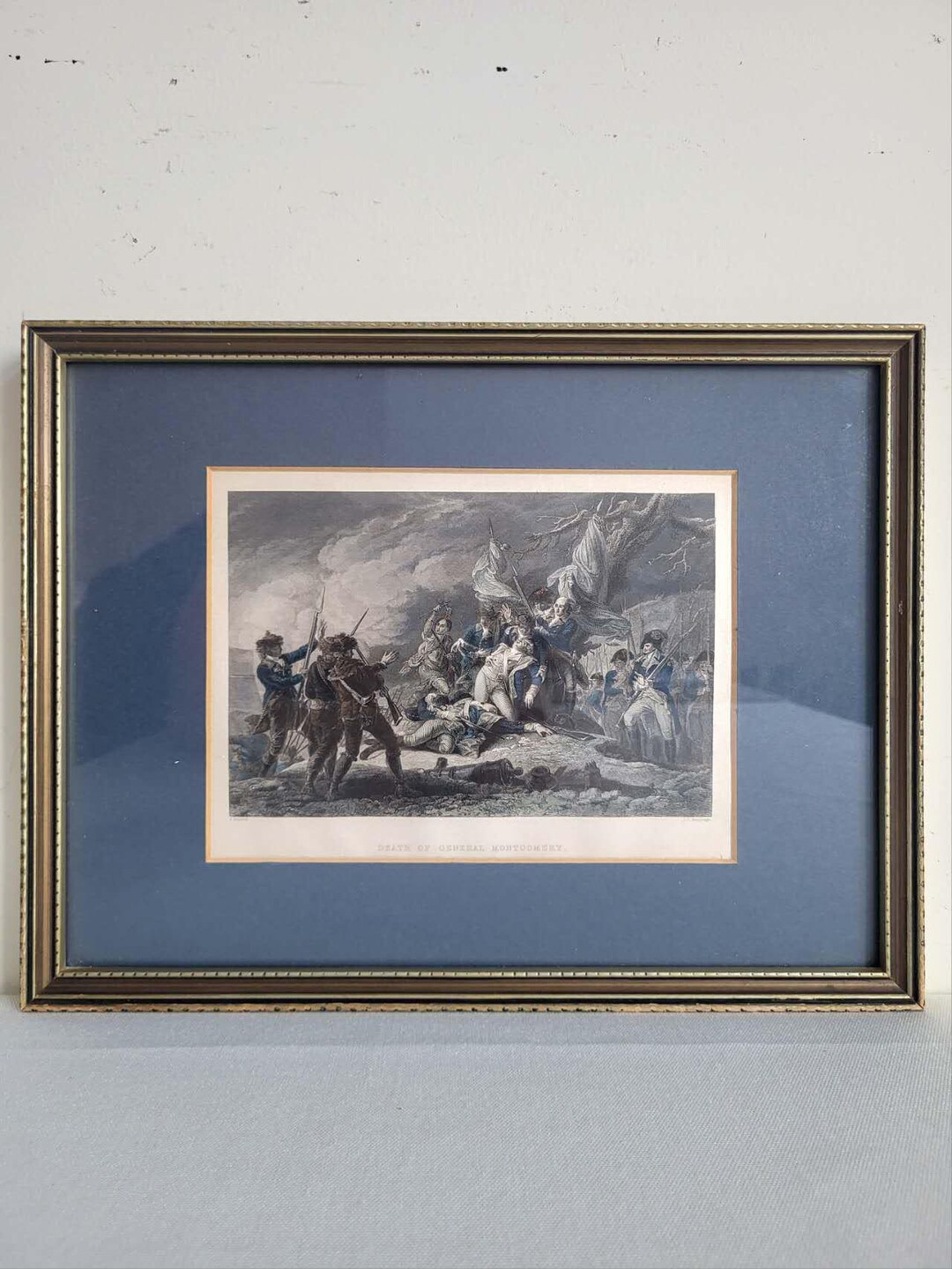 19th Century Steel Engraving "the Death of General Montgomery" by J.C ...