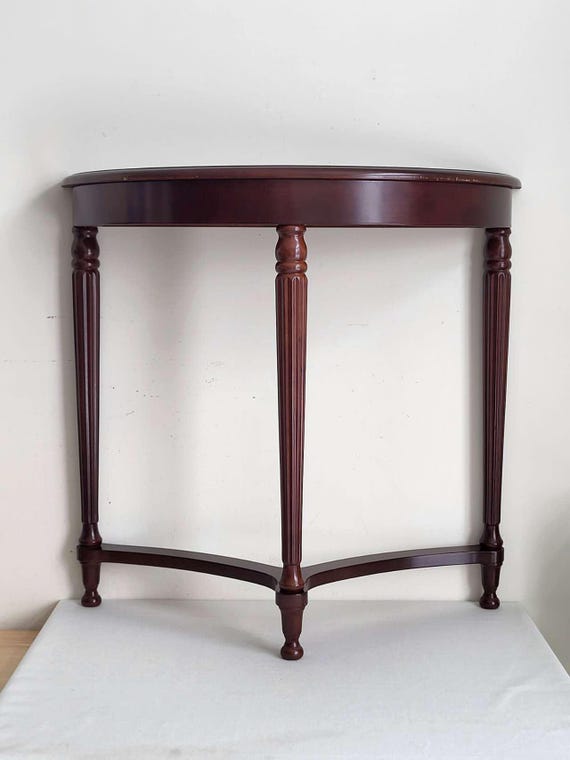30" Vintage Bombay Wood Side Table, Coffee Table, Regency Style, Home Decor.
