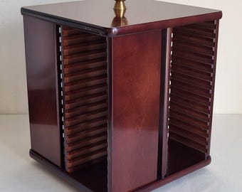 Bombay Company Rotating CD Tower, Mahogany Finish Media Storage Rack