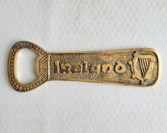 Vintage Brass Ireland Bottle Opener: 5" Liffey Artefacts Barware