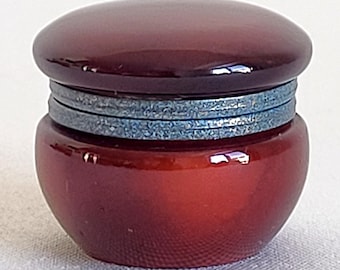 Vintage Hand Carved Alabaster Trinket Box: Italian Jewelry Storage