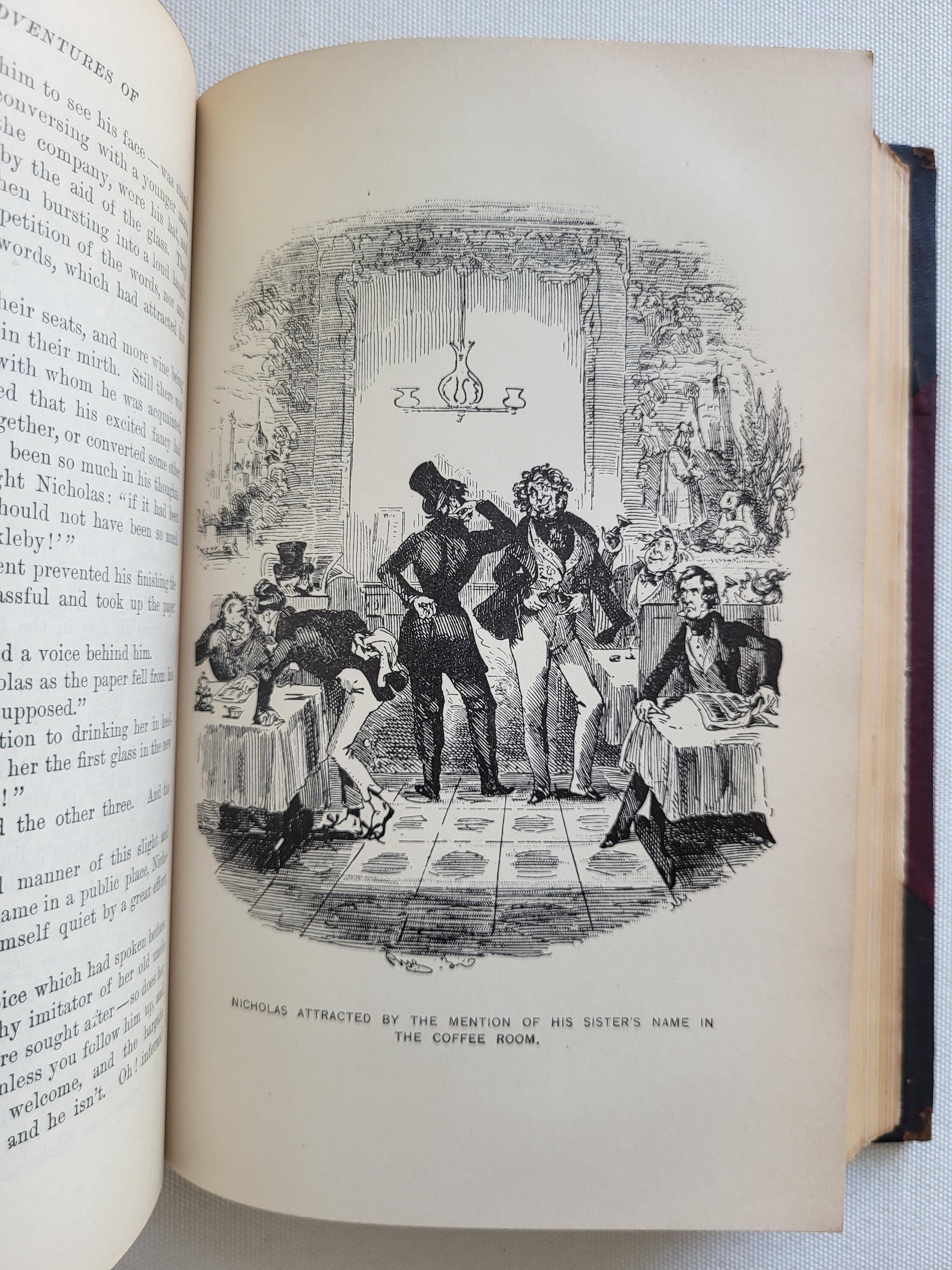 Antique Charles Dickens Book: Nicholas Nickleby, 1904 Kelmscott