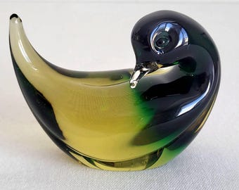 Vintage Murano Art Glass Bird Sculpture, Italy, Paperweight