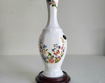 Aynsley Cottage Garden Vase, Butterfly Flowers, English Bone China