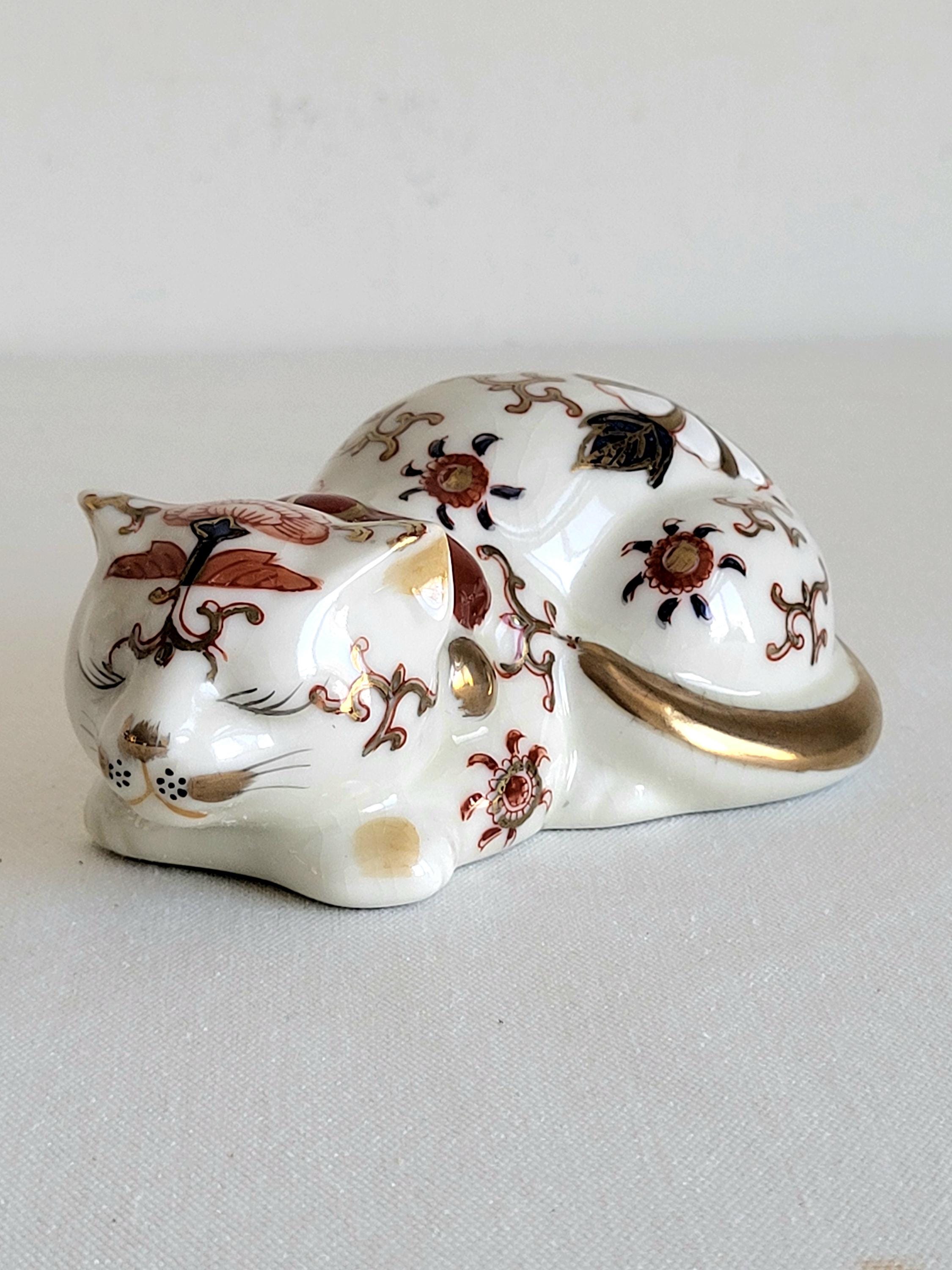 Vintage Porcelain Sleeping Cat - Etsy Canada