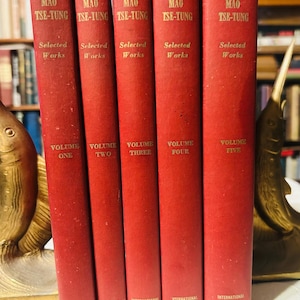 Mao Tse-Tung: Selected Works, Volumes 1 through 5, International Publishers 1954, hardbound set.  In good condition.