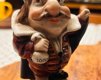 Capodimonte Ginori Italian Porcelain Dwarf Banker Figurine