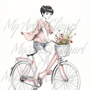 9 Radsport-Enthusiast JPG, Radsport-Liebhaber-Geschenk, Mädchen, die Mädchen sind, Frühlings-Blume JPG, lustige Frühlingsaktivität, Radsport-Wandkunst, wilde Blume