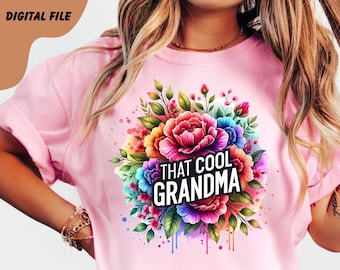 Grand-mère PNG, sublimation grand-mère, fleurs sauvages PNG, fleur png, fête des mères png, grand-mère png, vie de maman png, floral grand-mère png, future grand-mère png