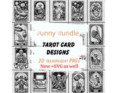 Funny Tarot Cards Bundle SVG, Tarot card design gift, Funny Tarot Card PNG, skeleton clipart bundle, skeleton shirt design, Digital Download