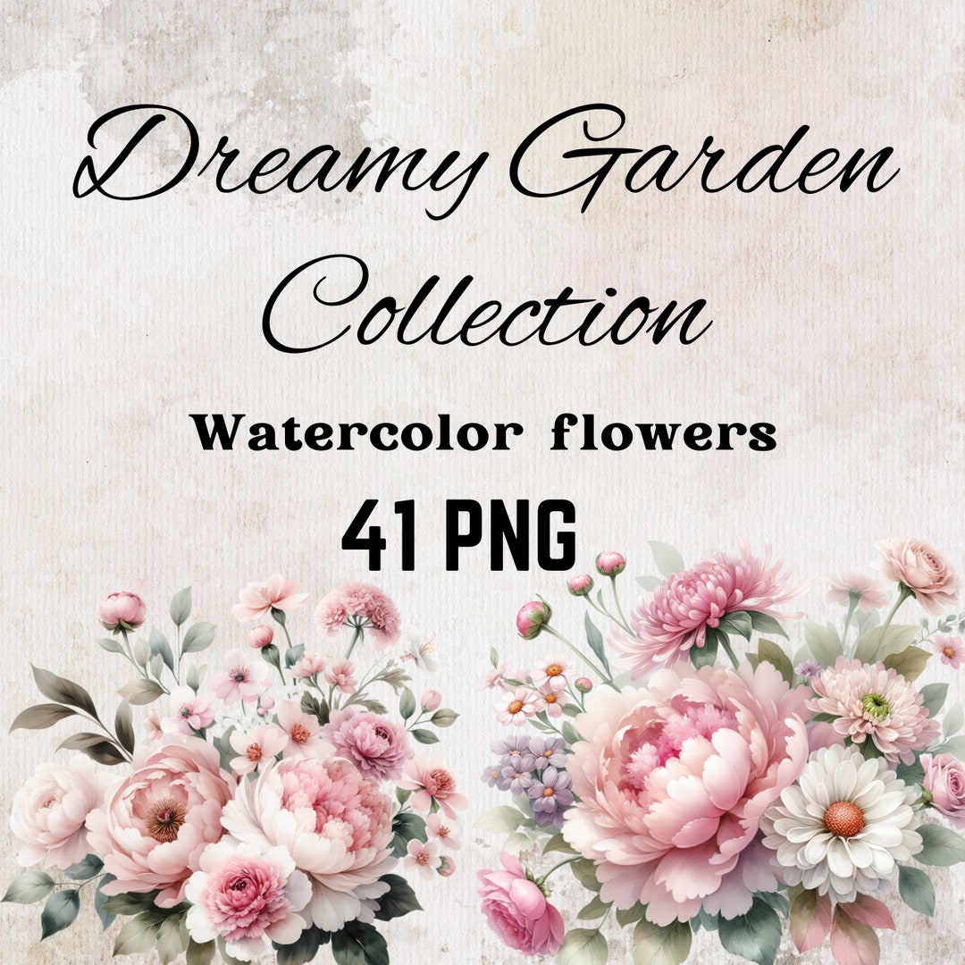 Wild Floral Clipart - Watercolor Wild Flowers - Floral Clipart ...