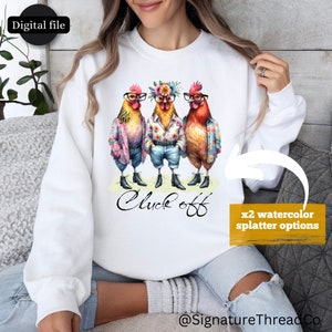 Chicken PNG Farmer Shirt, Love Friends Sublimation Designs, Funny Chicken png clipart, Western Funny Sublimation, Sweatshirt Farmer Gift PNG