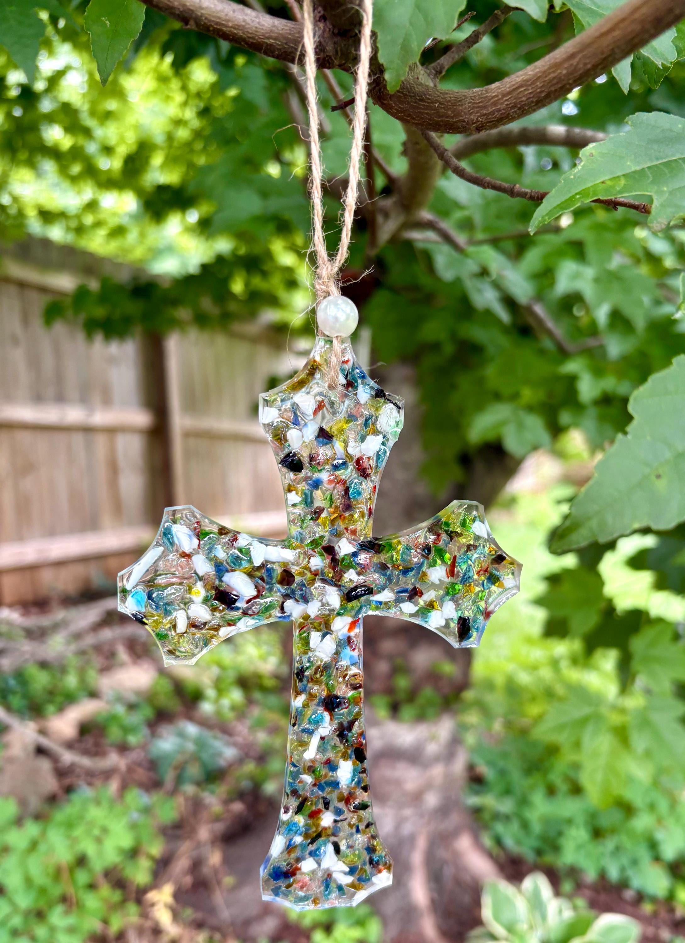 Crushed Glass Cross Ornament: Choose Color & Style - Etsy Crushed Glass Cross Ornament: Choose Color & Style - Etsy
