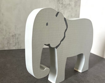 Wooden Elephant for nursery or baby shower decor | first birthday or toddler gift | Montessori wooden toys
