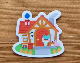 Frog House Die cut Sticker