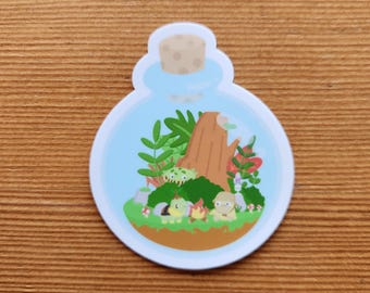 Duck Forest Bottle Die cut Sticker