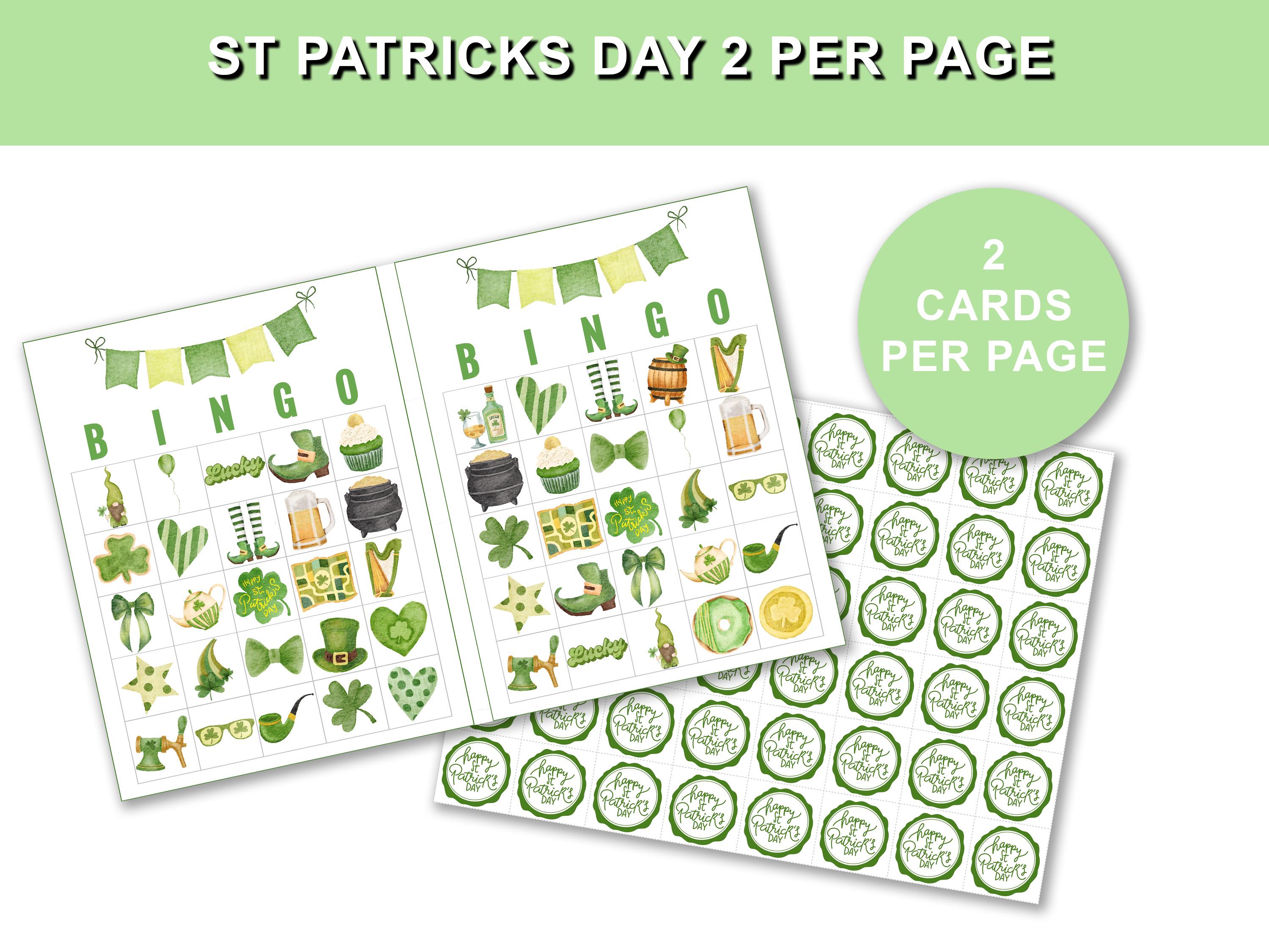 30 St Patricks Day Bingo Cards Printable, St Patricks Bingo Activity ...