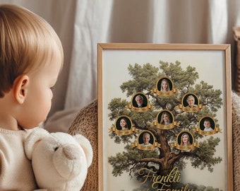 With love from Ukraine ;) Family tree to order, family photo album as a keepsake as a gift, tree painting to print on the wall