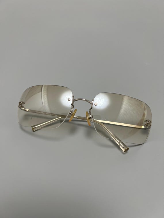 CHANEL Rimless Sunglasses Eyewear 4017 C.124/6i 62 17 120 Coco