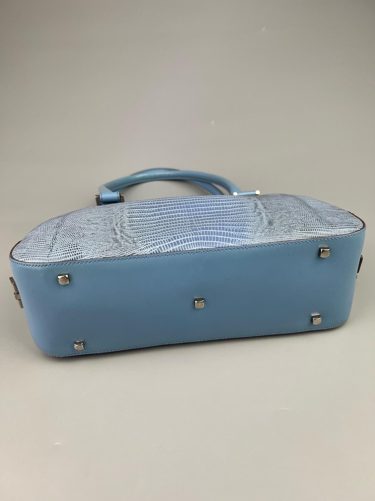 Salvatore Ferragamo Leather Shoulder Bag Blue Authentic AB-21 1234 