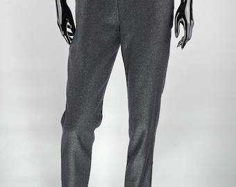 Pantalones de lana gris para mujer Brunello Cucinelli, talla IT40 US4