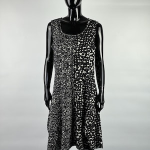 Rundholz Black/White Sleeveless Cotton Midi Dress Size L