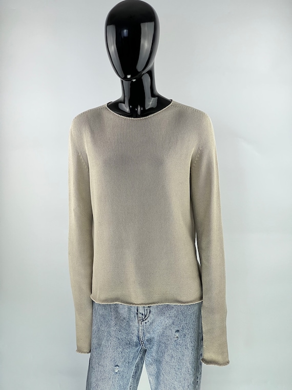 C.P. Company, Rare Vintage CP Company Women's Cotton Sweater Knit Beige Size IT44