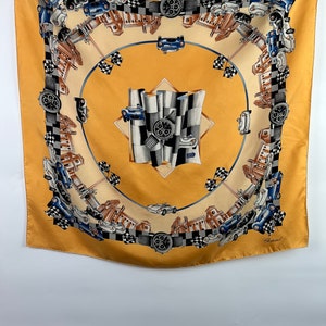 Rare Vintage Chopard Mille Miglia 2000 Pebble Beach Concours Silk Scarf Porsche Ferrari