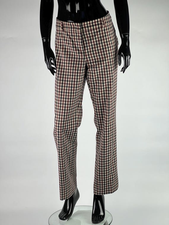 Buy Max Mara Weekend Plaid Cigarette Fitw13 Stretch Wool Pants Size US14  IT48 Online in India