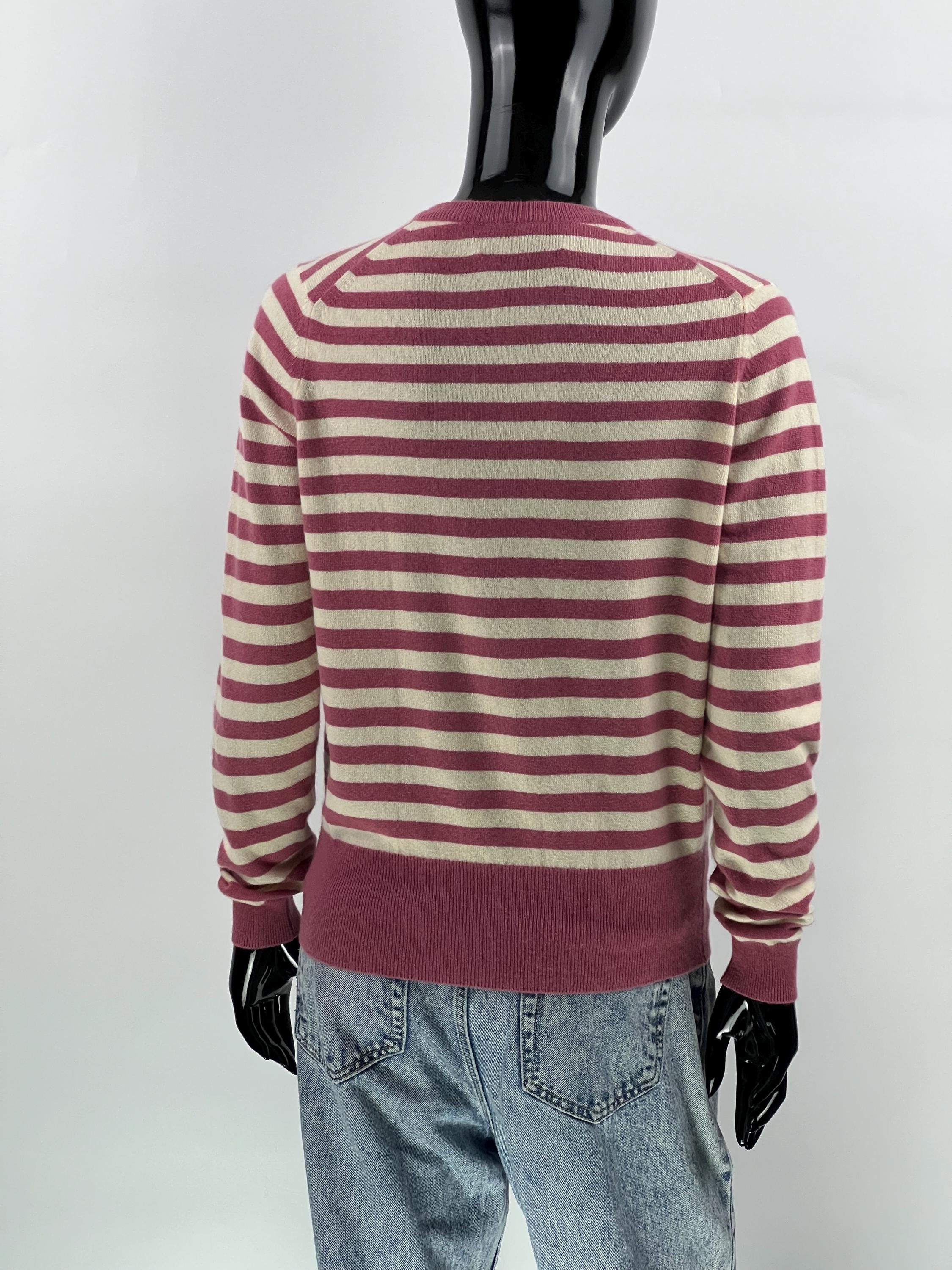 Ballantyne Vintage Women's 100% Pure Cashmere Striped Cardigan Ballantyne Vintage Women's 100% Pure Cashmere Striped Cardigan