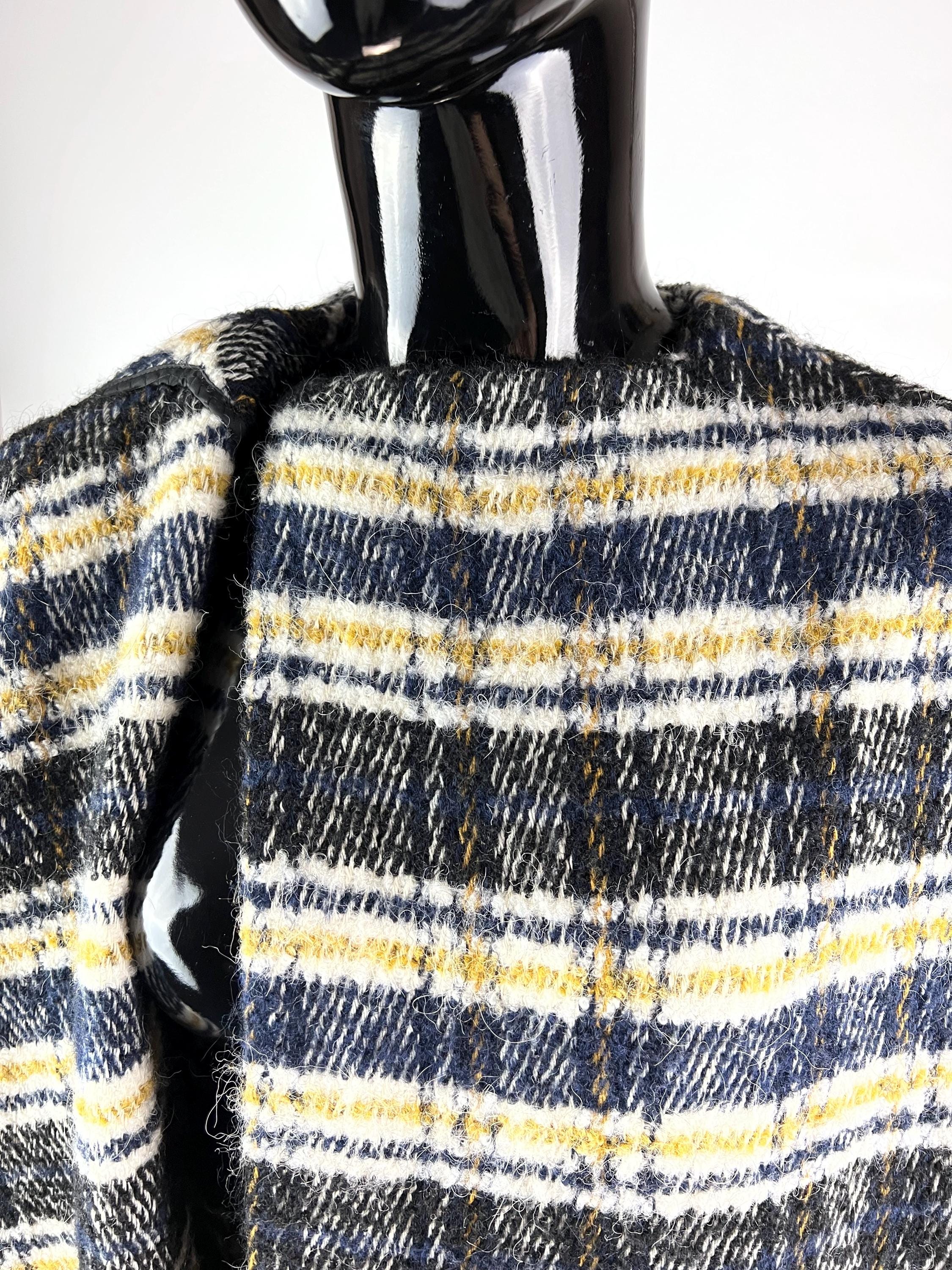 Cappotto a quadri in lana e alpaca Maje taglia oversize