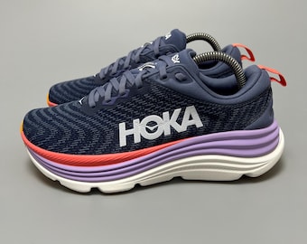 Hoka One One Gaviota 5 Wide Running Shoes Walking Gym 1134235 ARP ‘Anchor / Grapefruit’