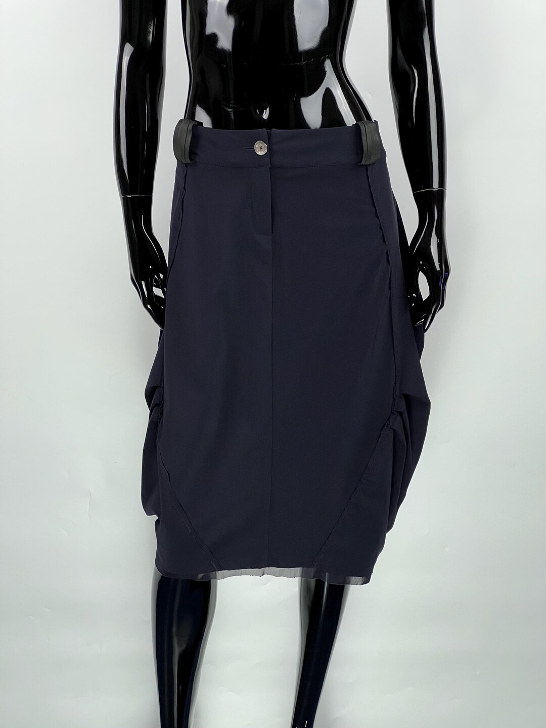 Marithe Francois Girbaud Navy Blue Midi Skirt Size US7 IT46 F42
