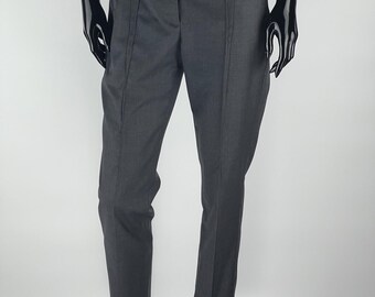Pantalones de lana gris Brunello Cucinelli para mujer, talla IT40 US4
