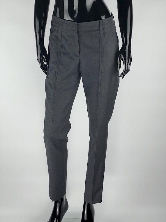 Brunello Cucinelli, Brunello Cucinelli Gray Wool Trousers Pants Womens Size IT40 US4
