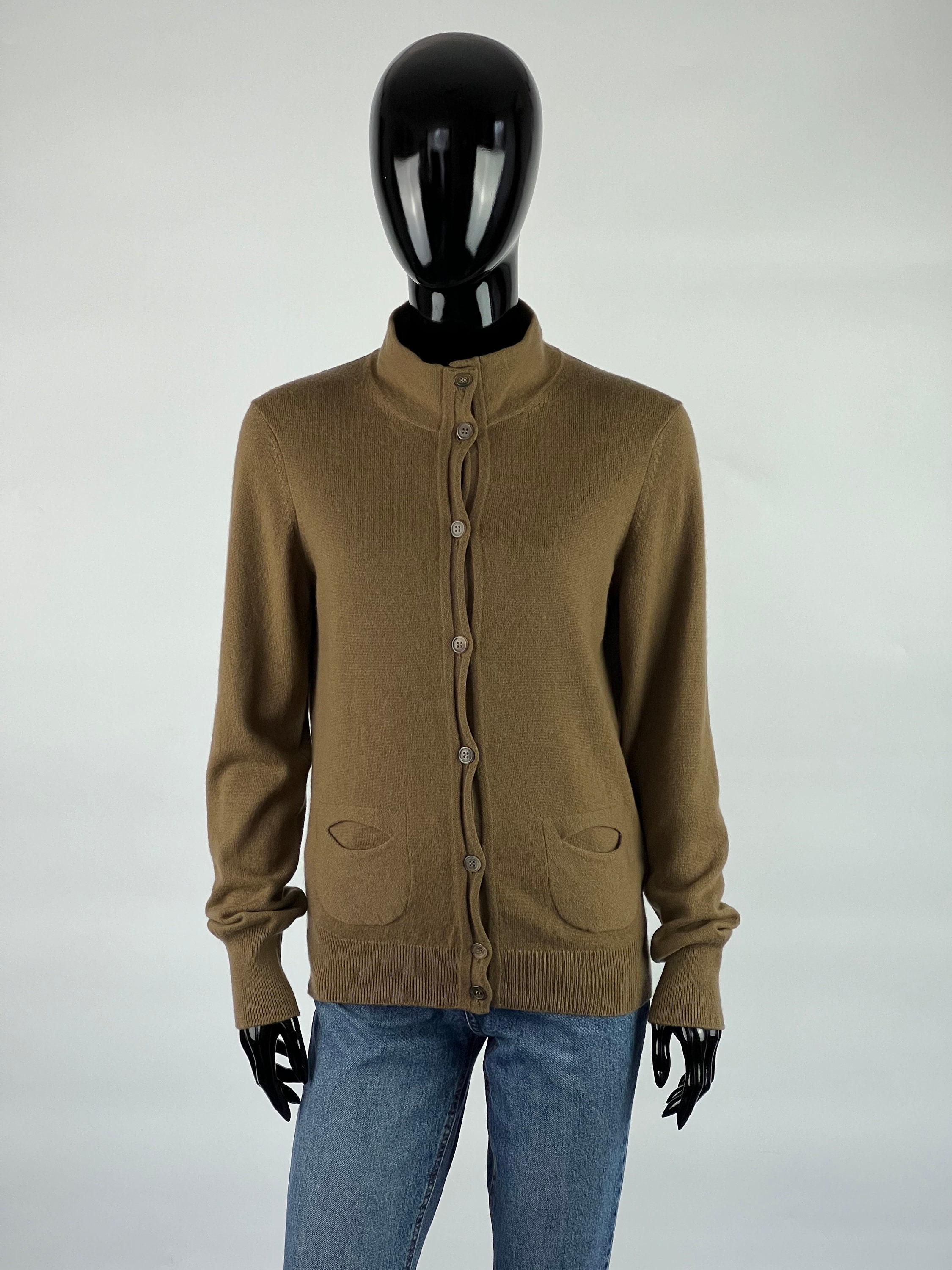 Jil Sander Raf Simons Era Rare Vintage 100% Cashmere Cardigan Size