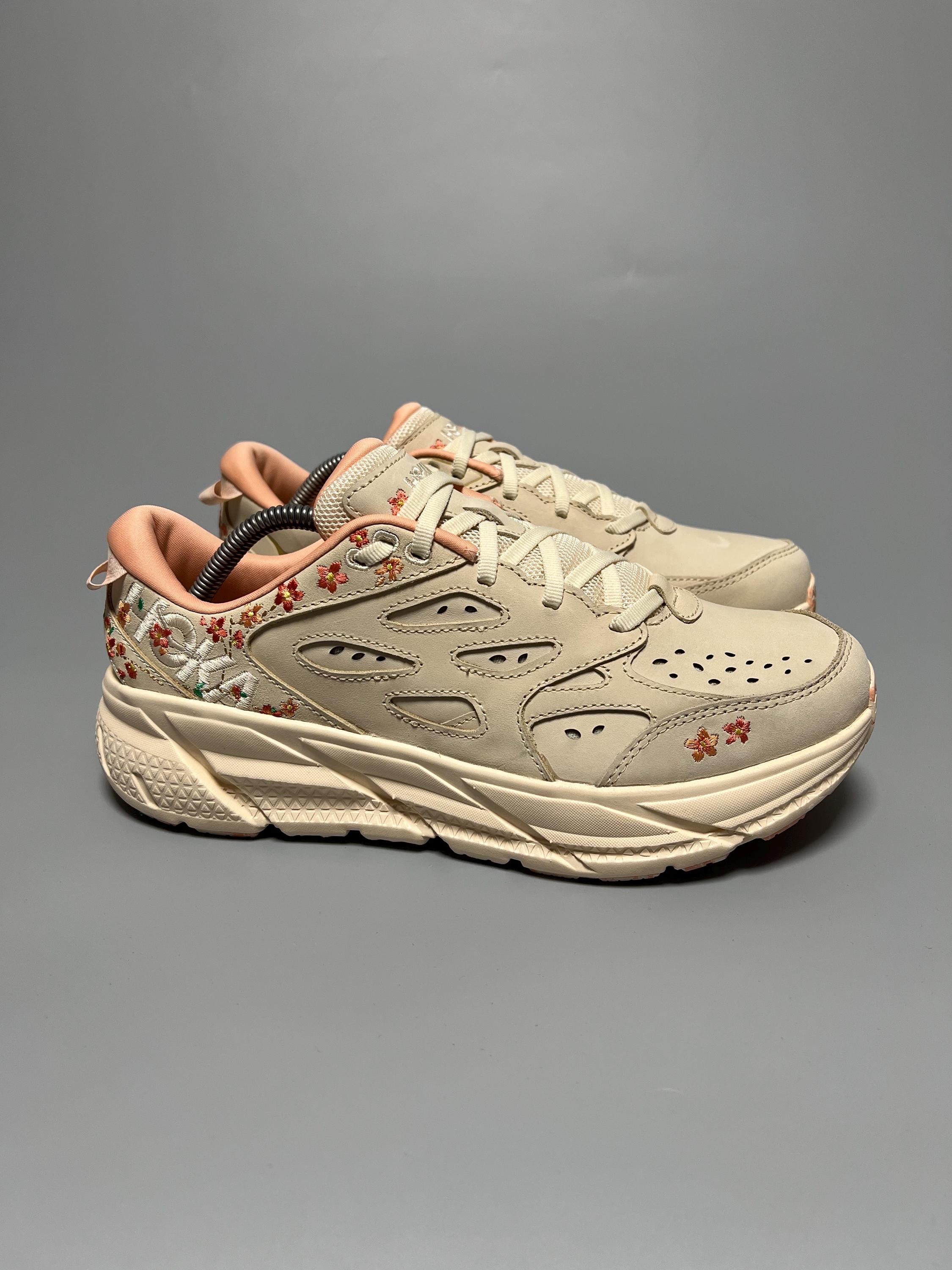 Hoka One One Clifton L BP Running Shoes Walking Gym 1153618 VRY Vibrant Bloom Pack 'Vanilla / Dry Clay'