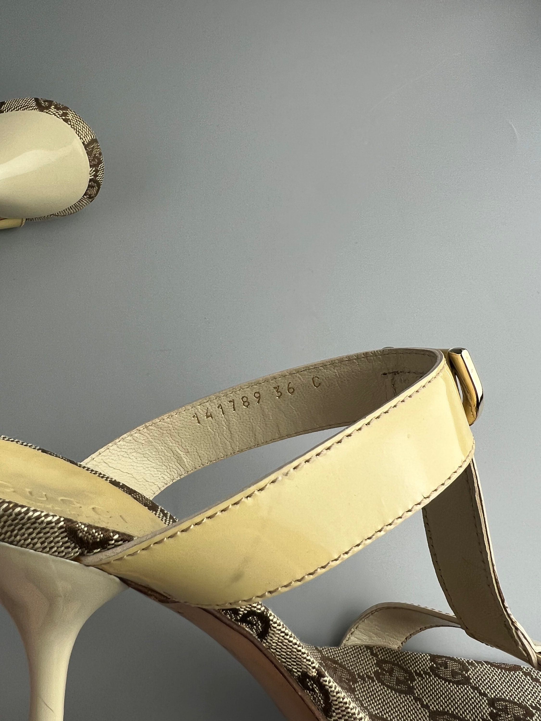 Buy Rare Vintage Gucci Women's Sandals Heels Monogram GG Mules