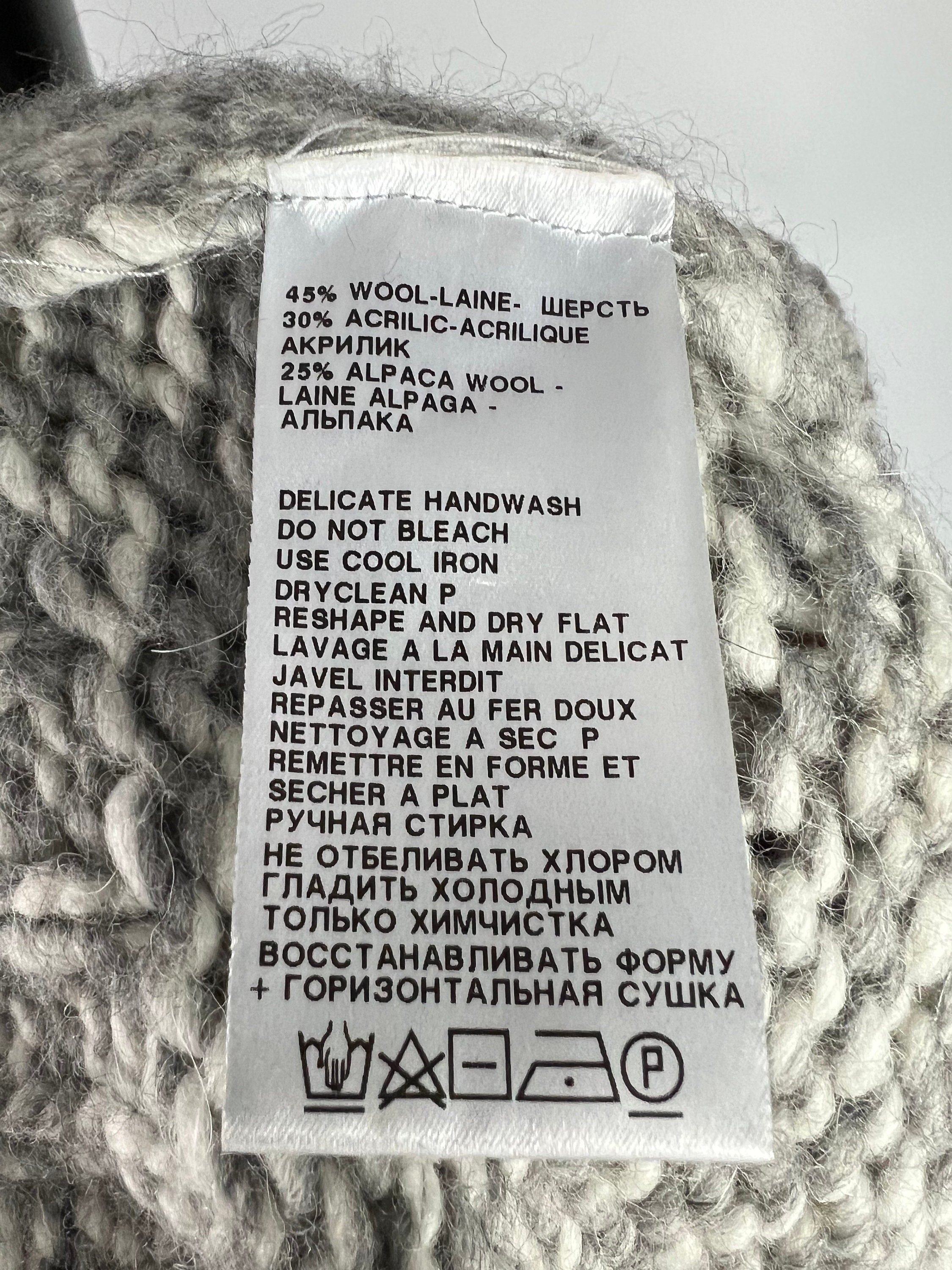 Rare Ann Demeulemeester Women's Gray Wool Alpaca Asymmetrical