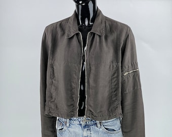 Rare Vintage Transit Par Such Cropped Jacket Linen/Lyocell Size M