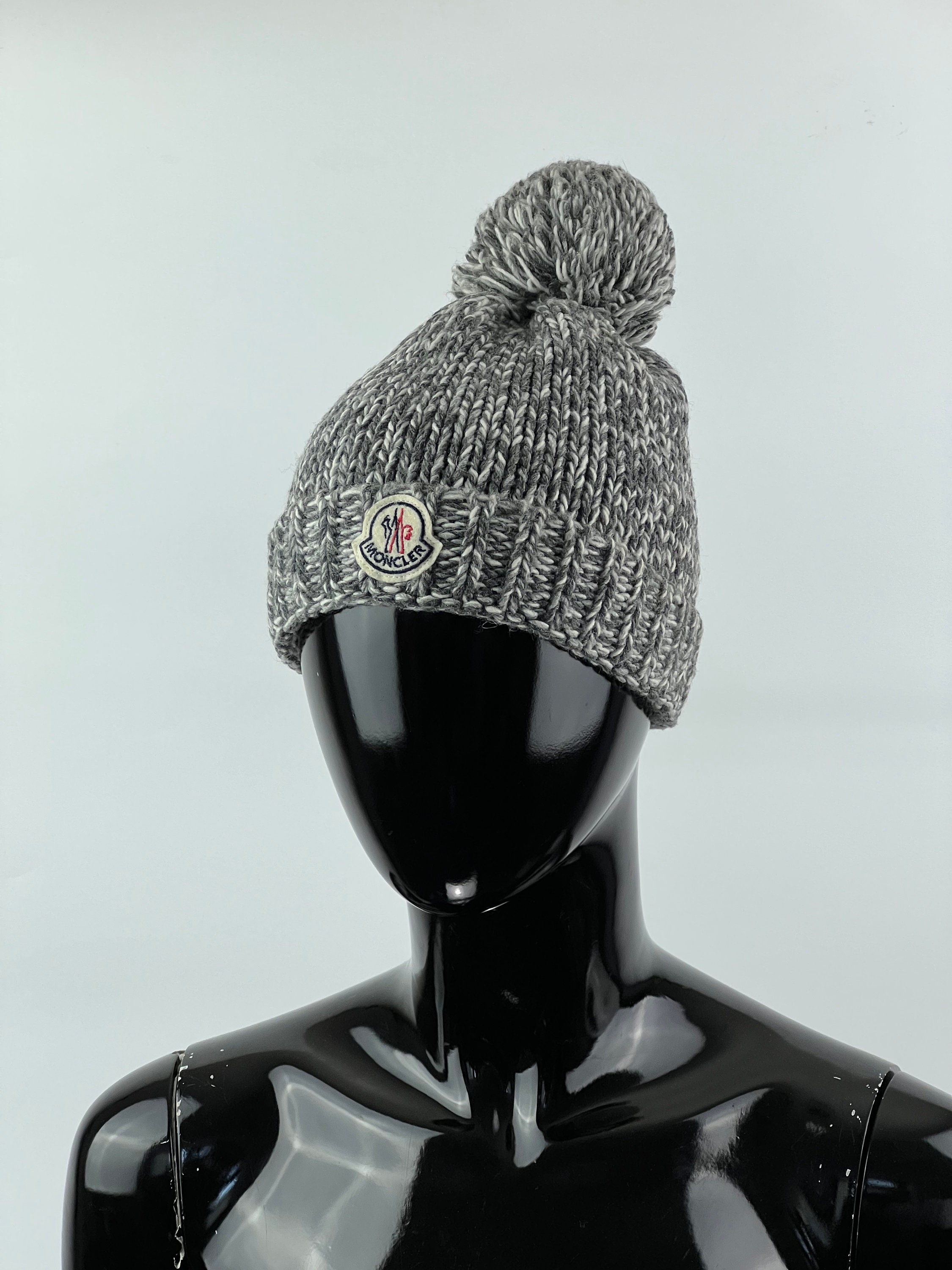Moncler Wool/acrylic Knit Pom Pom Beanie Hat Gray Size L - Etsy Moncler Wool/acrylic Knit Pom Pom Beanie Hat Gray Size L - Etsy