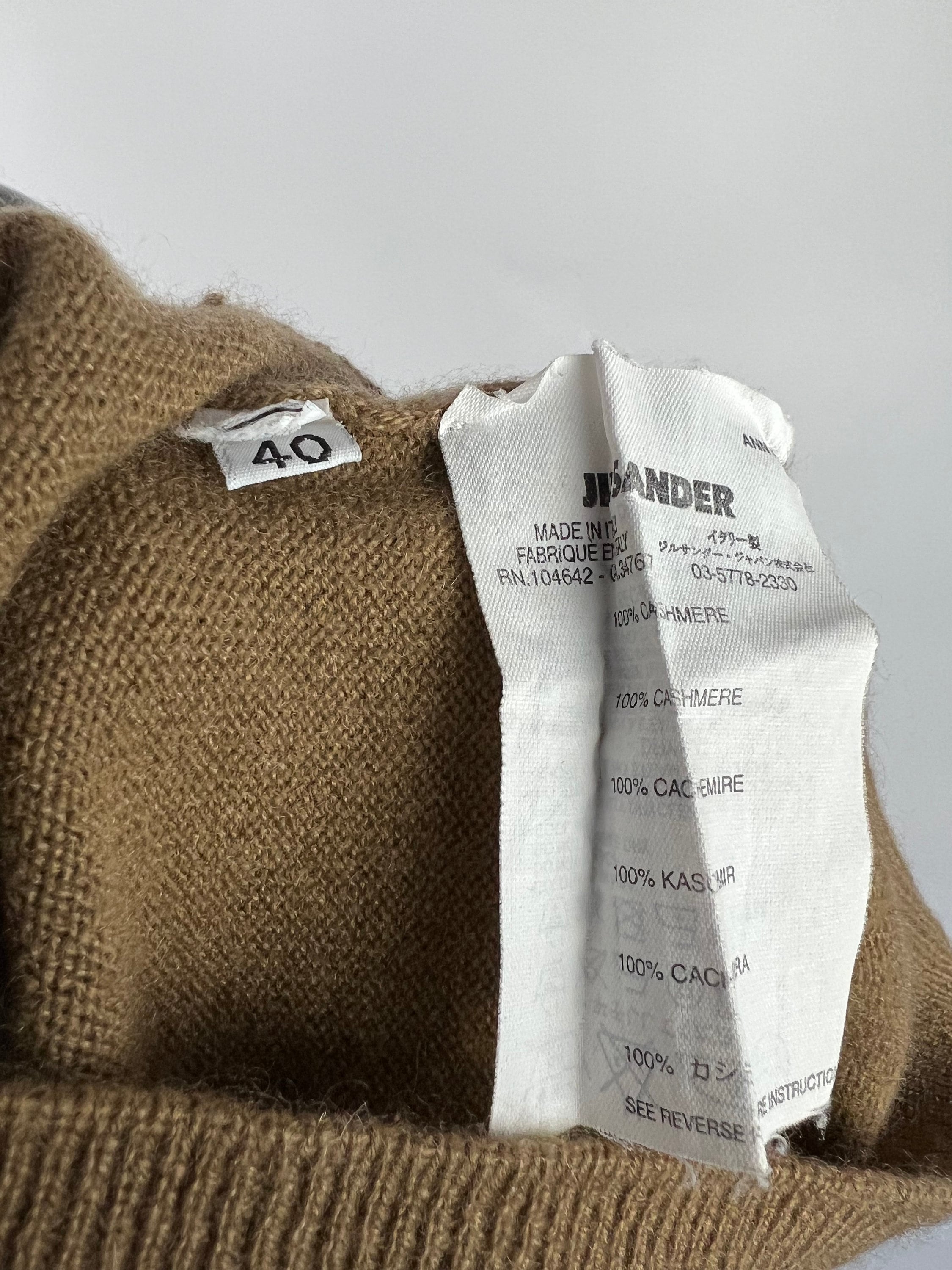 Jil Sander Raf Simons Era Rare Vintage 100% Cashmere Cardigan Size