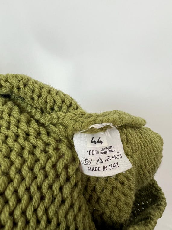 Cruciani Women's Green 100% Wool Turtleneck Knitted Sweater Size