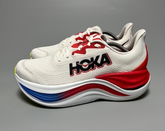 US 9.5D Hoka One One Skyward X (Carbon Plate) Running Shoes 1147911 BVR ‘Blanc De Blanc / Virtual Blue’