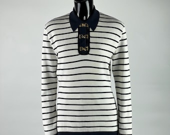 Salvatore Ferragamo Vintage Women's Striped Sweater Size M/L Authentic